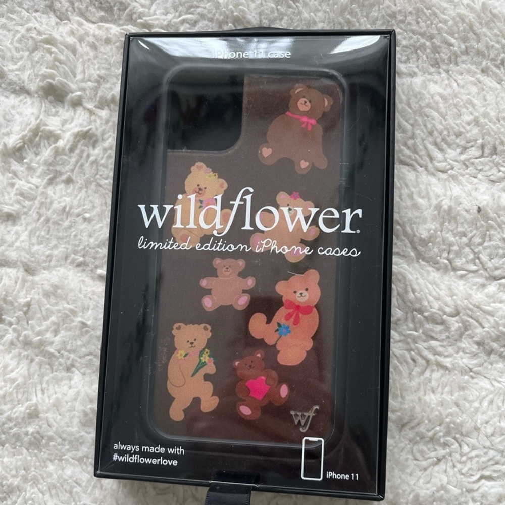 Wildflower Brown Bear-y Cute iphone 11 case